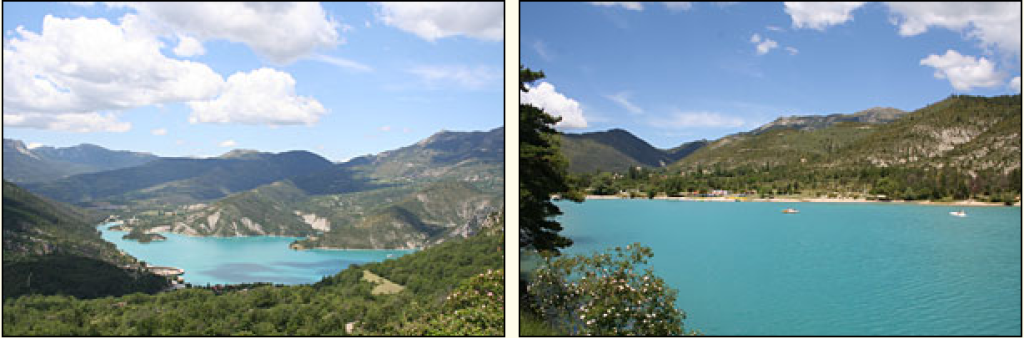 Lac de Castillon dans le Verdon.