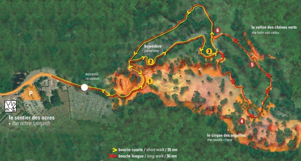 Plan du sentier des ocres.