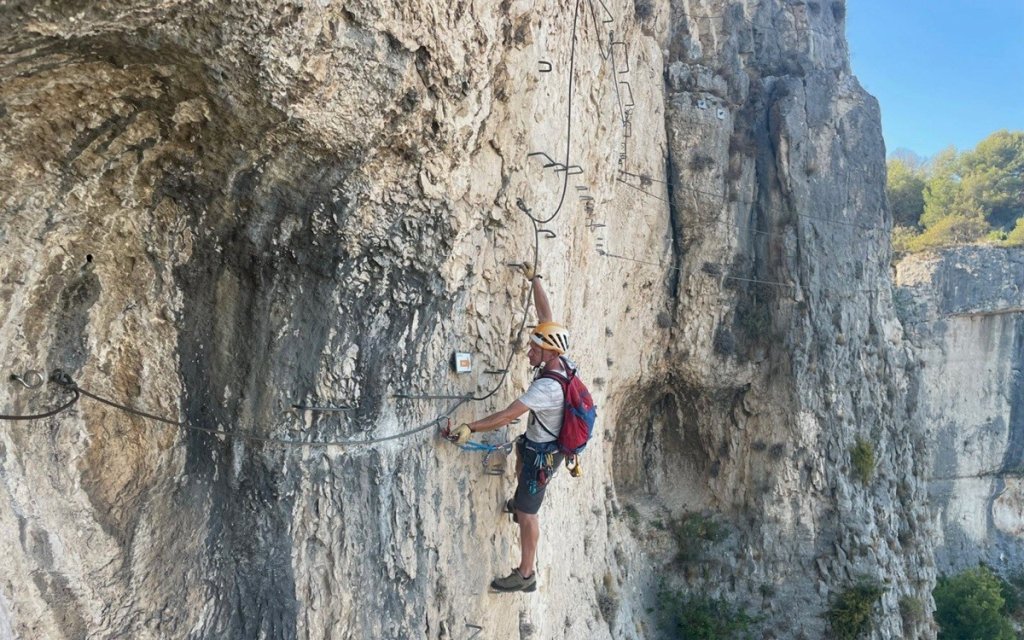 La via ferrata de Cavaillon dans le Luberon.