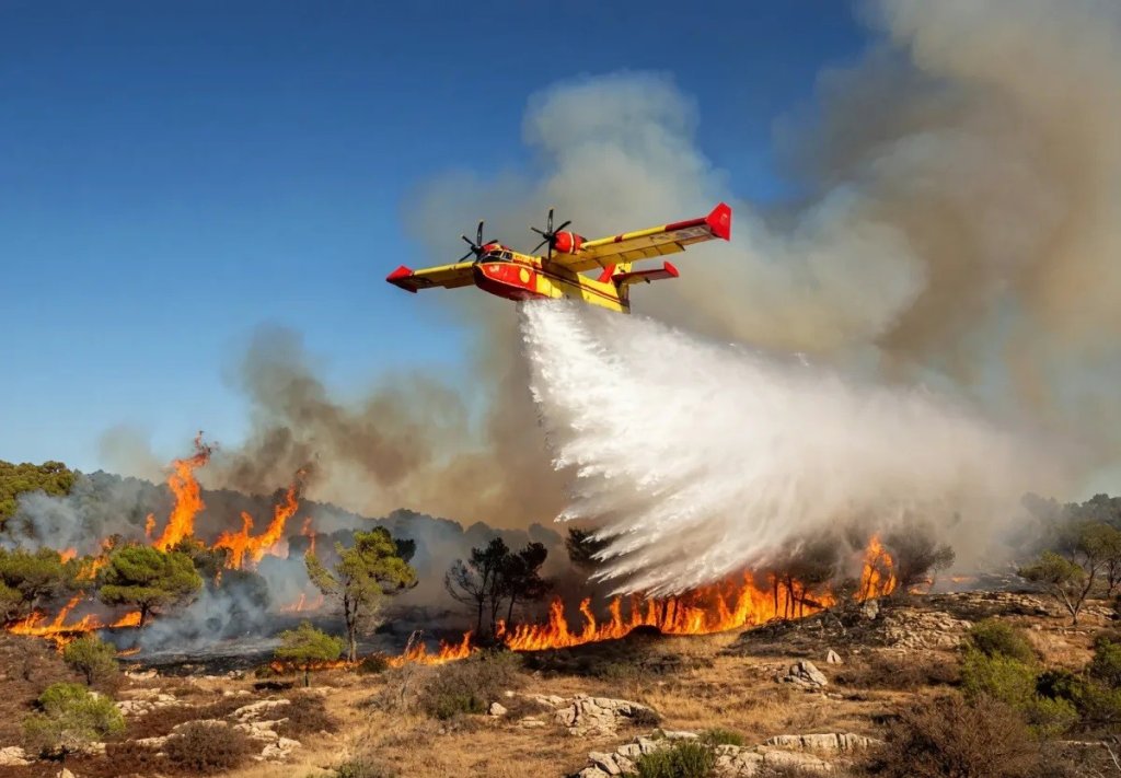 L'incendie de Pontev&egrave;s dans le Var.