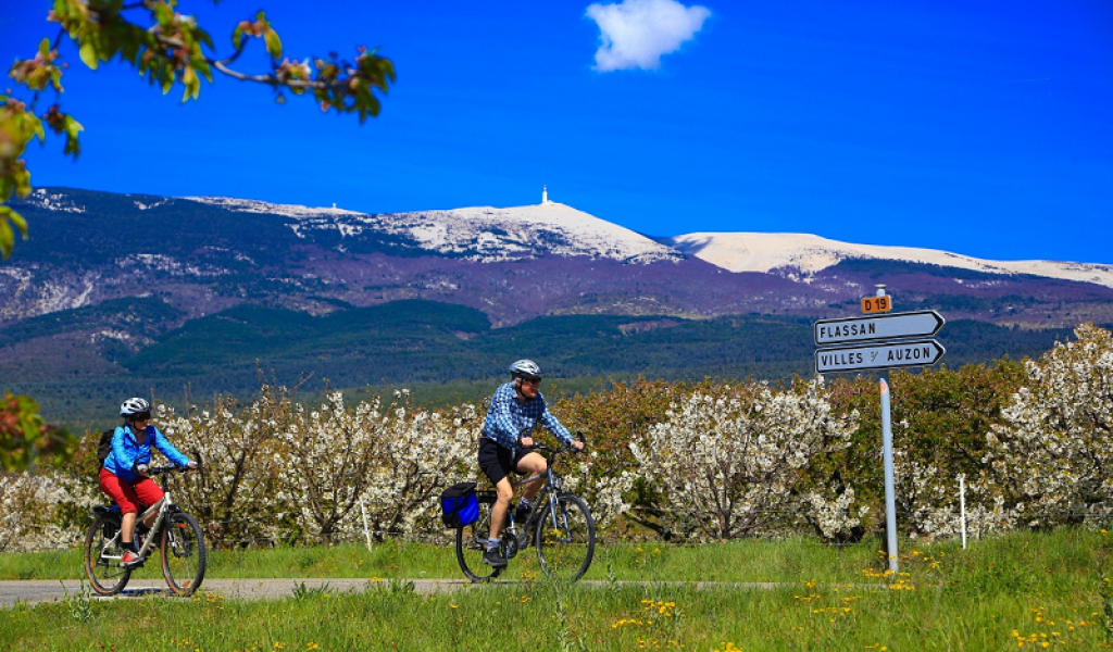Parcours v&eacute;lo dans le Vaucluse.