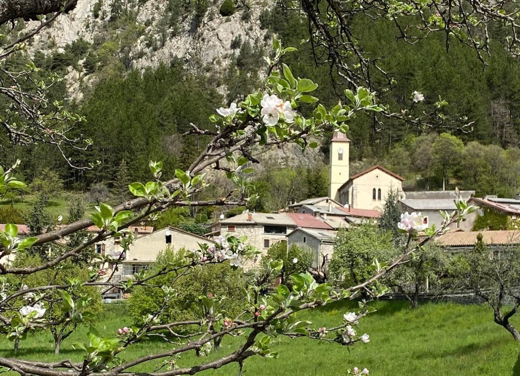 Le village de Prads Haute Bl&eacute;one dans les Alpes de Haute Provence.