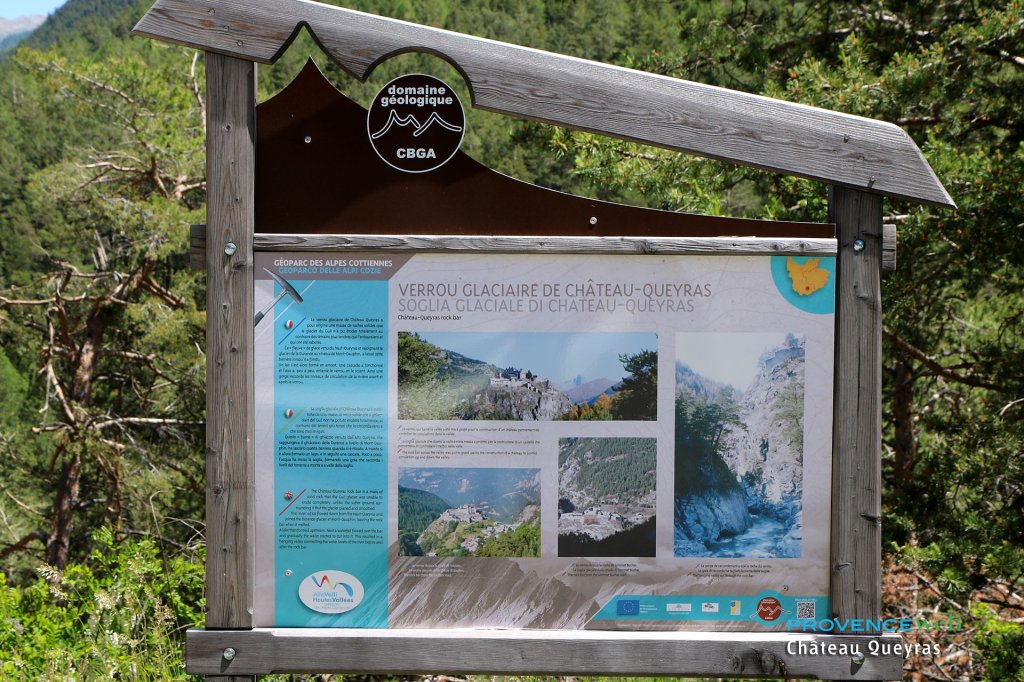 Panneau d'explications sur le verrou glaciaire.