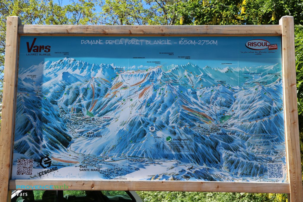 plan des pistes de Vars.