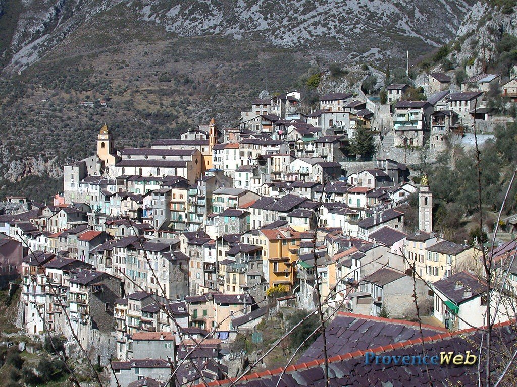 Le village de Saorge dans les Alpes Maritimes.