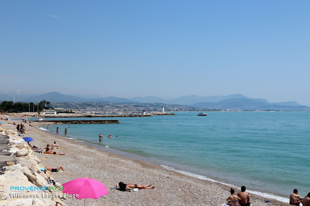 Plage de Villeneuve Loubet.