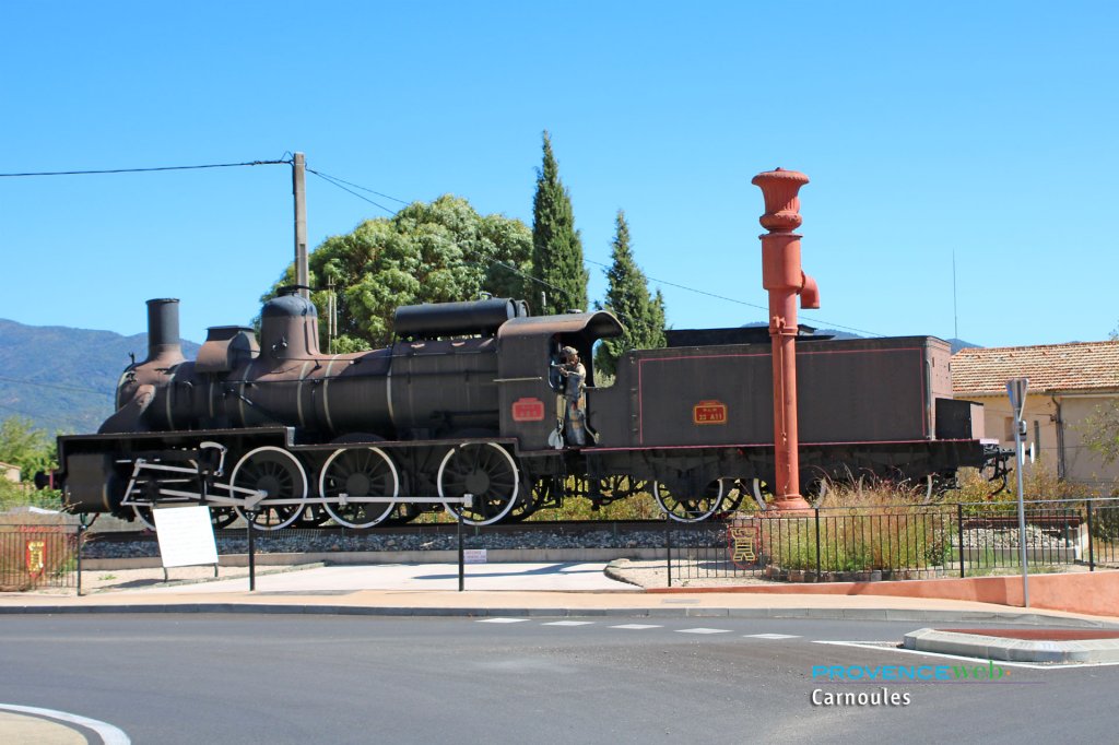 Locomotive &agrave; vapeur &agrave; Carnoules.