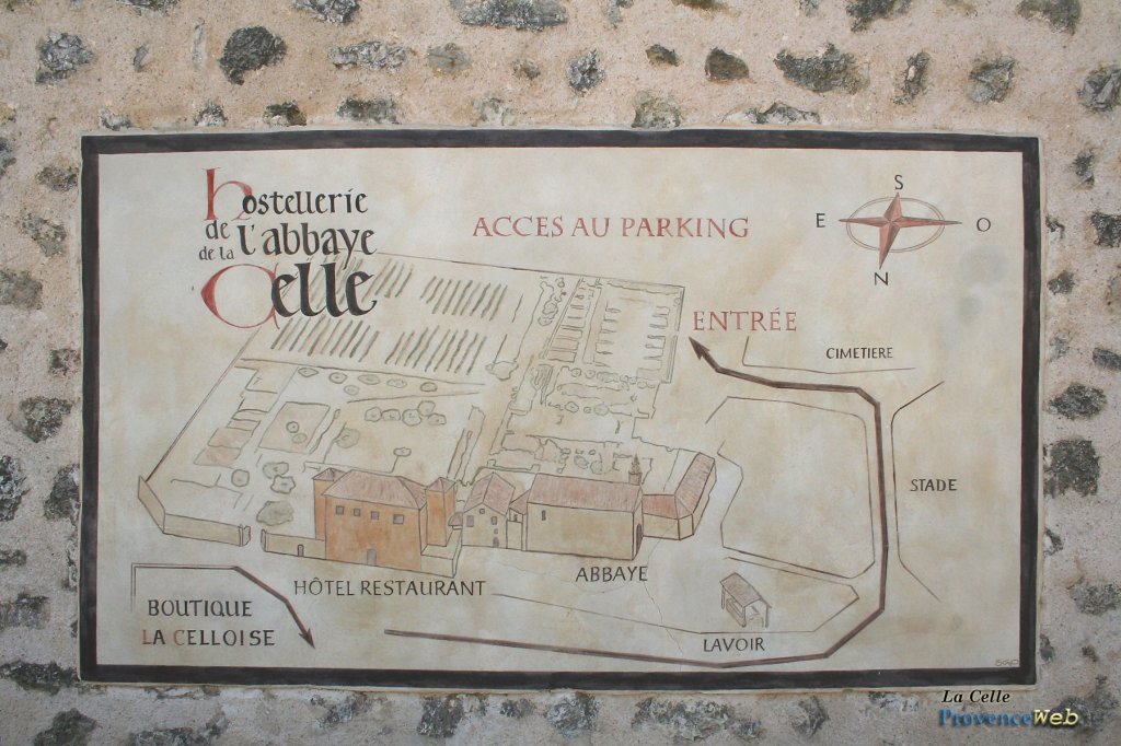plan de l'Hostellerie de l'Abbaye de La Celle.