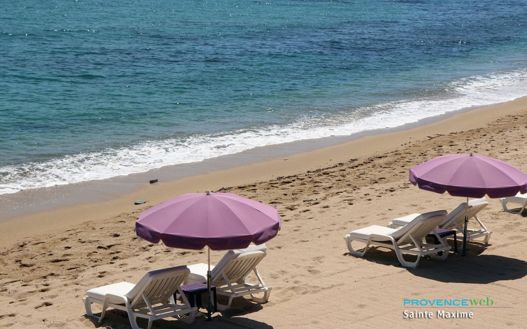 Plage de Sainte Maxime.